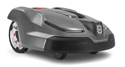 Husqvarna 410iQ Automower Robotic Mower, 0.5 Acre Mowing Capacity, Wire Free Robot Lawn Mower with Charging Station, RS1 EPOS Reference Station and Replacement Blades, 970727401