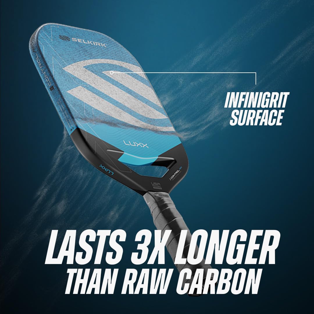 Selkirk Sport LUXX Control Pickleball Paddles | Carbon Fiber Pickleball Paddle with Polypropylene X7 Core | InfiniGrit Surface Technology