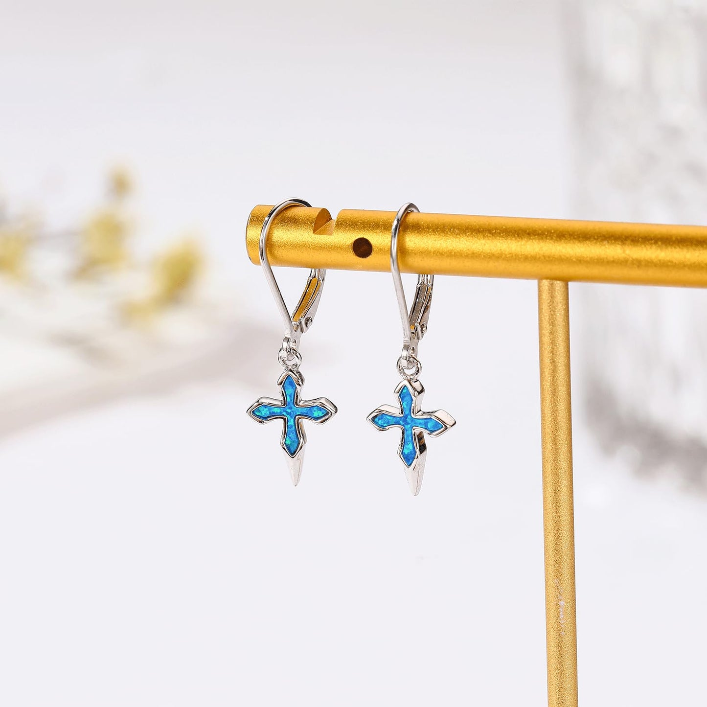 Dangle Earrings 925 Sterling Silver Leverback Earrings Birthday Gift Christmas Sterling Silver Jewelry for Women