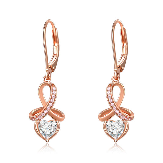 Dangle Earrings 925 Sterling Silver Leverback Earrings Birthday Gift Christmas Sterling Silver Jewelry for Women