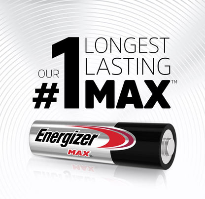 Energizer AA Batteries, MAX Double AA Battery Alkaline, 4 Count