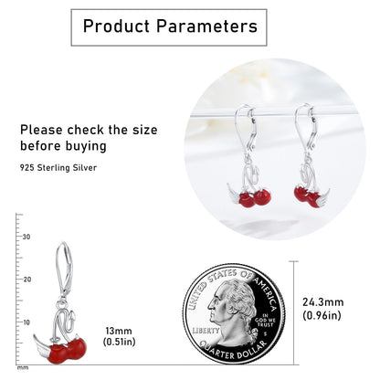 Dangle Earrings 925 Sterling Silver Leverback Earrings Birthday Gift Christmas Sterling Silver Jewelry for Women