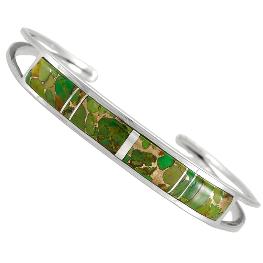 Turquoise Bracelet Sterling Silver 925 Genuine Gemstones Cuff Bracelet