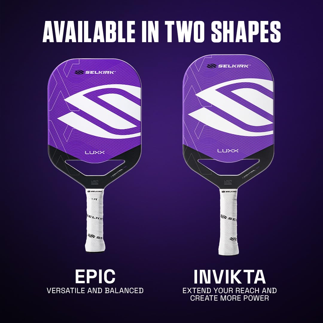 Selkirk Sport LUXX Control Pickleball Paddles | Carbon Fiber Pickleball Paddle with Polypropylene X7 Core | InfiniGrit Surface Technology