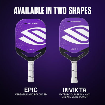 Selkirk Sport LUXX Control Pickleball Paddles | Carbon Fiber Pickleball Paddle with Polypropylene X7 Core | InfiniGrit Surface Technology