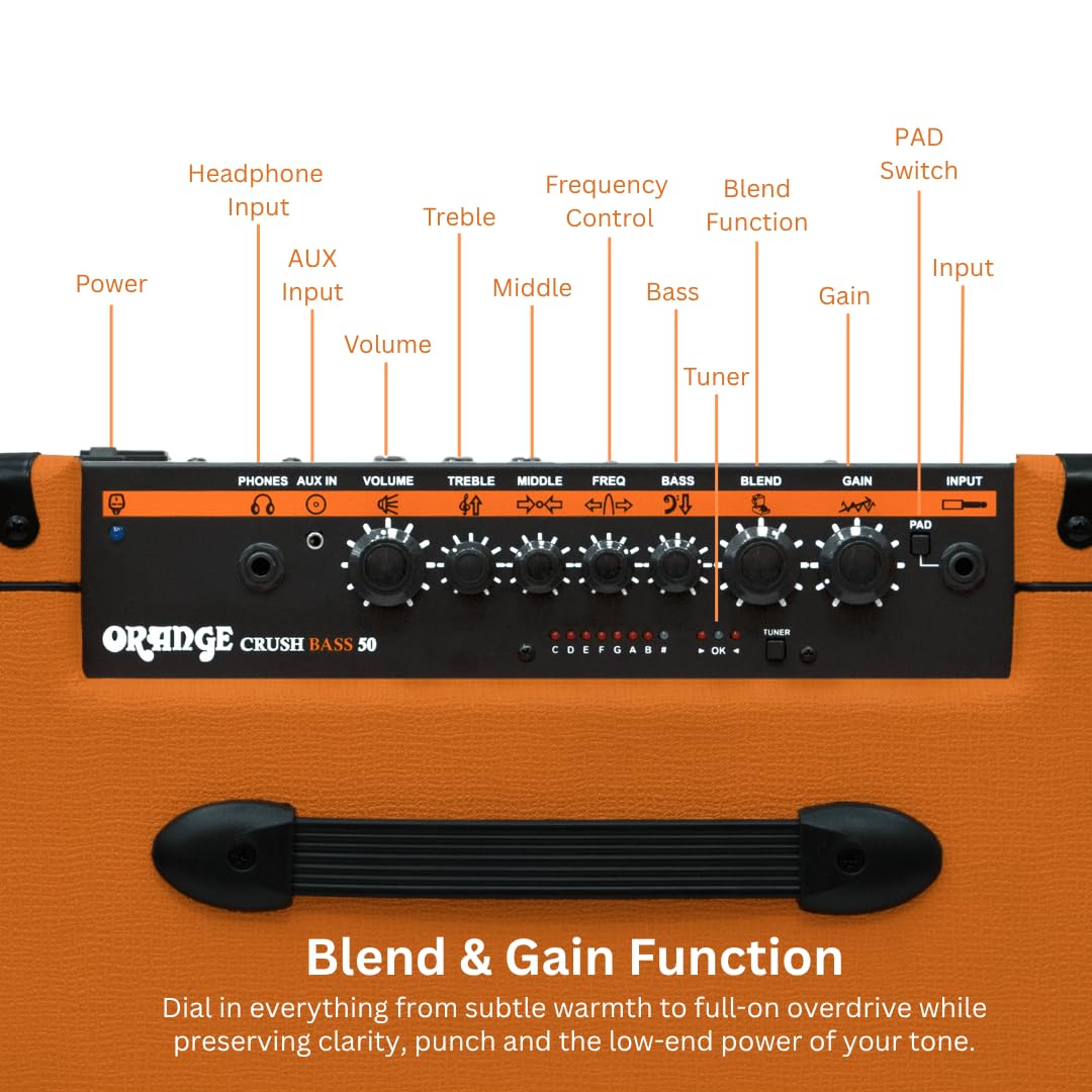Orange Crush Bass 100W Bass Guitar Combo Amp, Orange