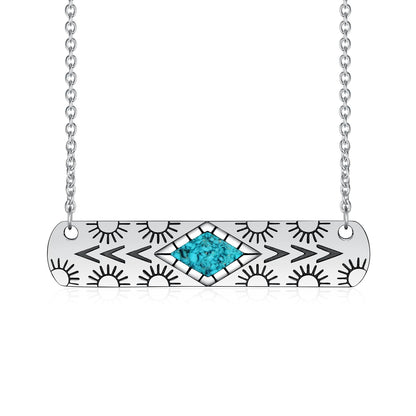 Western Cow Tag/Lightning Bolt/Bar Necklace 925 Sterling Silver Turquoise Necklaces for Women Western Jewelry Gifts for Women