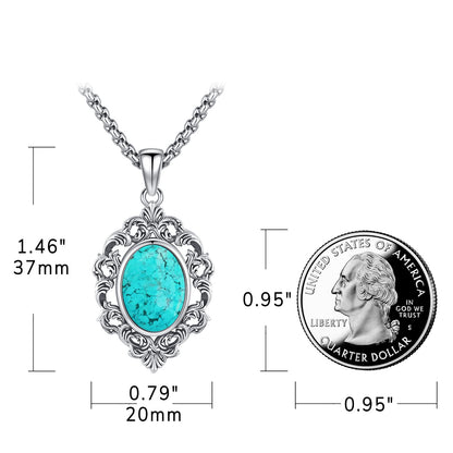 Turquoise Jewelry for Women Men 925 Sterling Silver Pendant Urn Necklaces for Ashes Picture Locket Necklace Thor Hammer Yggdrasil Virgen De Guadalupe St Michael Christopher Judas Witches Knot Necklace