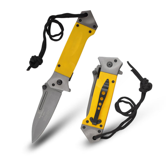 Snake Eye Tactical Rescue Style Every Day Cary Hunting, Camping Folding Pocket-Folding Wood Handle EDC Knife 1019WD