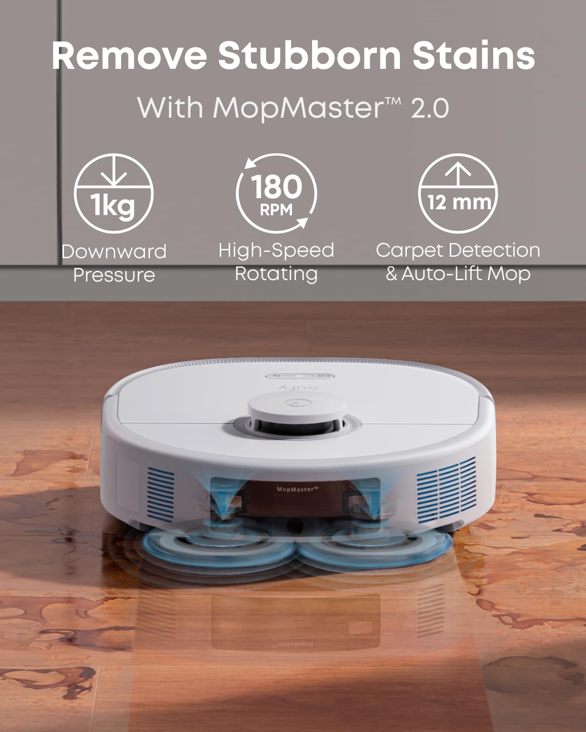 eufy X10 Pro Omni Robot Vacuum and Mop Combo, Incredible Suction, Dual Mops with 12 mm Auto-Lift and Carpet Detection, AI Obstacle Avoidance, Auto Mop Washing&Drying, Self-Emptying, Self-Refilling