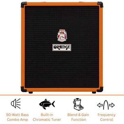 Orange Crush Bass 100W Bass Guitar Combo Amp, Orange