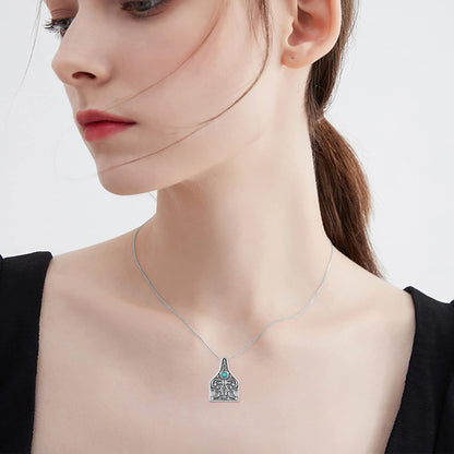 Western Cow Tag/Lightning Bolt/Bar Necklace 925 Sterling Silver Turquoise Necklaces for Women Western Jewelry Gifts for Women