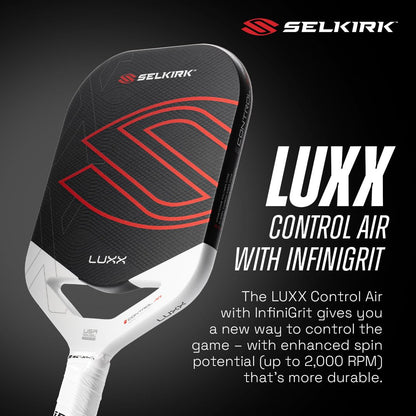 Selkirk Sport LUXX Control Pickleball Paddles | Carbon Fiber Pickleball Paddle with Polypropylene X7 Core | InfiniGrit Surface Technology