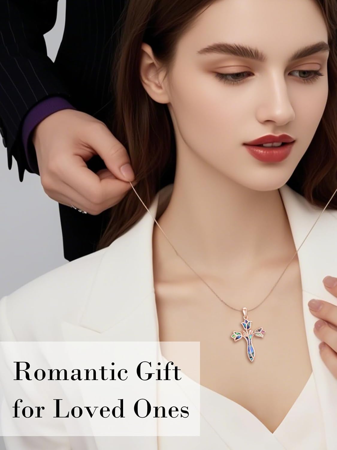 Dreamboat Cross Necklace for Womens Sterling Silver Cross Pendant Christian Necklace Confirmation Gifts Faith Religious Jewelry