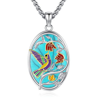 Turquoise Jewelry for Women Men 925 Sterling Silver Pendant Urn Necklaces for Ashes Picture Locket Necklace Thor Hammer Yggdrasil Virgen De Guadalupe St Michael Christopher Judas Witches Knot Necklace