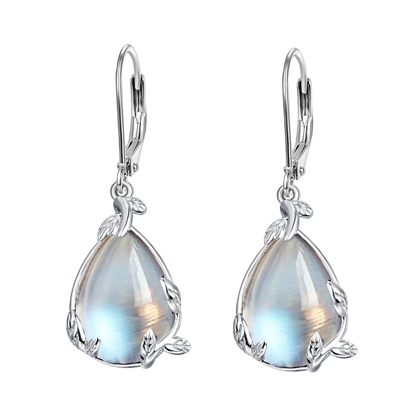 Palpitate Turquoise/Abalone Shell Earrings for Women 925 Sterling Silver Dangle Leverback Earrings Silver Jewelry Christmas Gifts