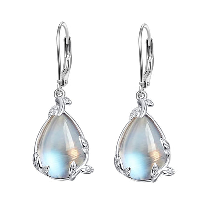 Palpitate Turquoise/Abalone Shell Earrings for Women 925 Sterling Silver Dangle Leverback Earrings Silver Jewelry Christmas Gifts