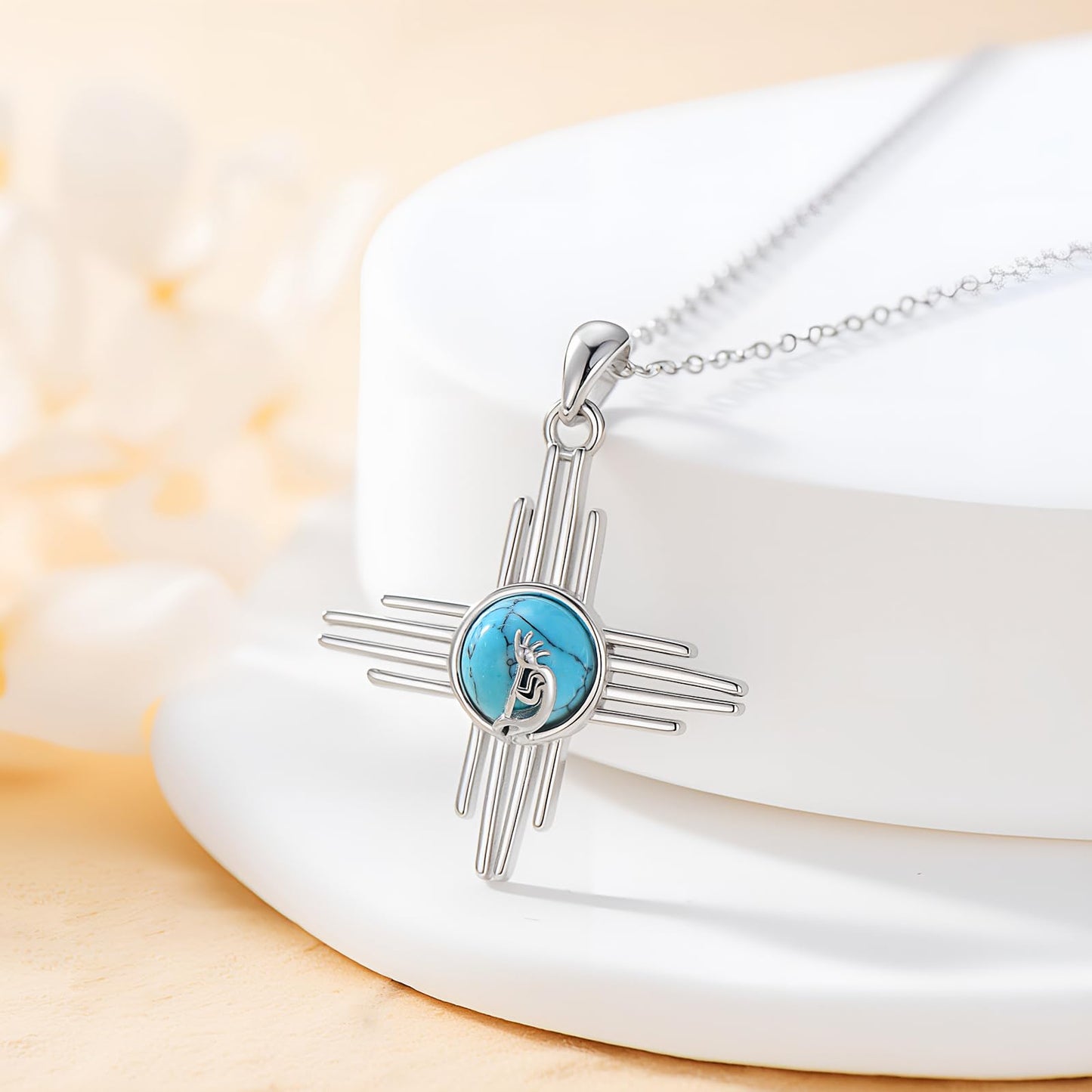 PROESS Sterling Silver Kokopelli Necklace Southwestern Jewelry Gifts for Men Women