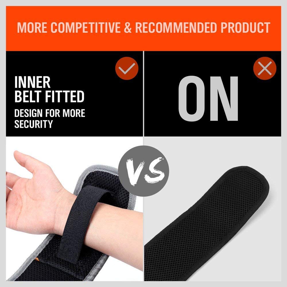 HORUSDY Magnetic Wristband, Gifts for Dad, with Strong Magnets for Holding Screws, Nails, Drilling Bits, Tool Gift for Men