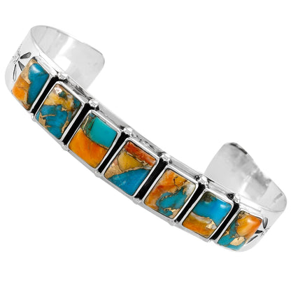Turquoise Bracelet Sterling Silver 925 Genuine Gemstones Cuff Bracelet