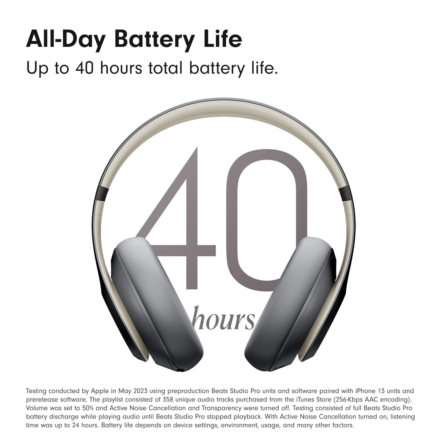 Beats Studio Pro - Premium Wireless Over-Ear Headphones- Up to 40-Hour Battery Life, Active Noise Cancelling, USB-C Lossless Audio, Apple & Android Compatible - Black