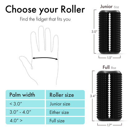 ONO Roller - Handheld Fidget Toy for Adults | Help Relieve Stress, Anxiety, Tension | Promotes Focus, Clarity | Compact, Portable Design (Junior Size/ABS Plastic, Purple)