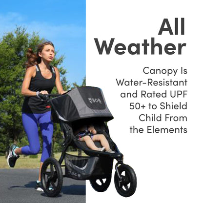 BOB Gear Revolution Flex 3.0 Duallie Jogging Stroller, Double Stroller, Graphite Black