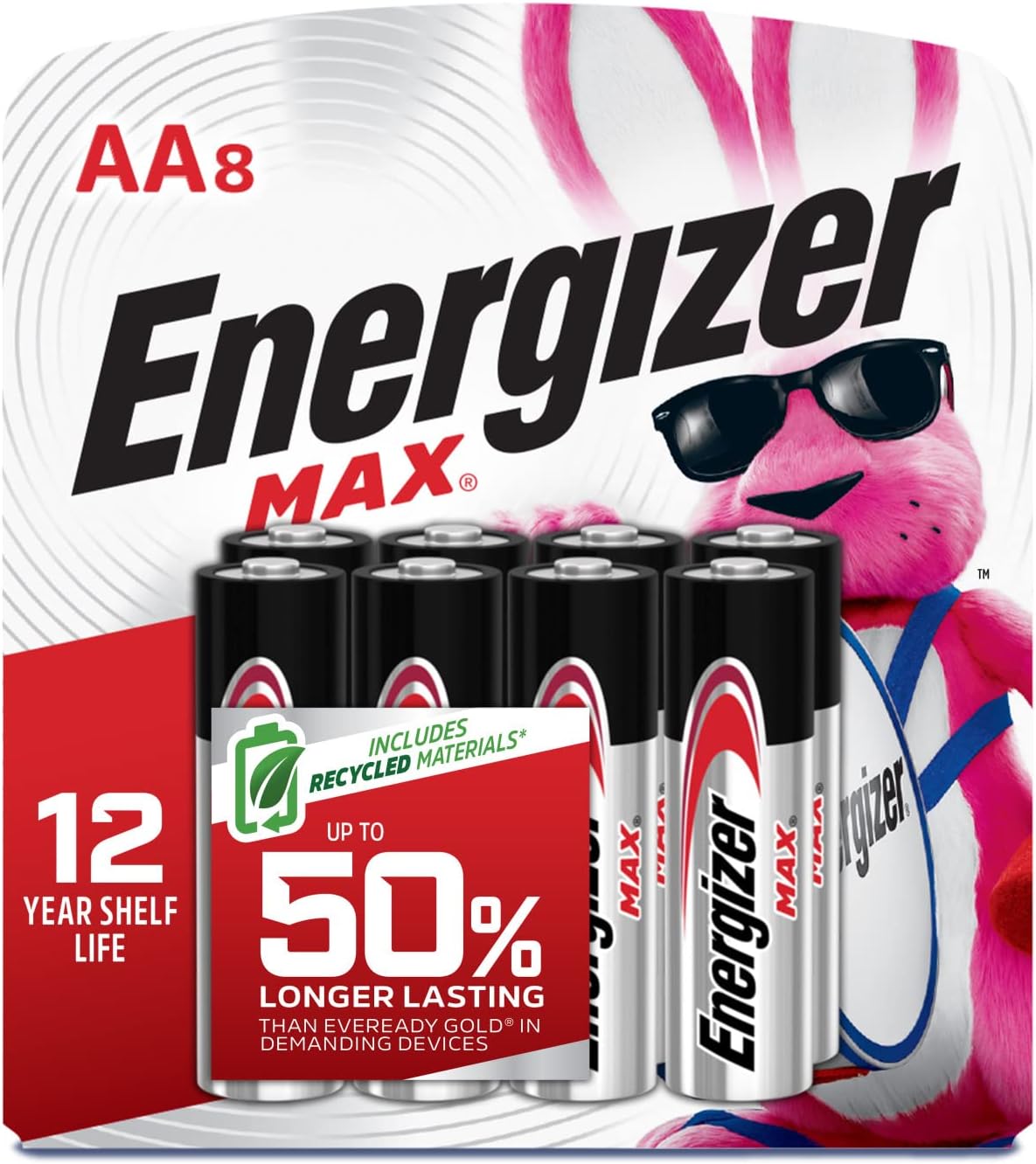 Energizer AA Batteries, MAX Double AA Battery Alkaline, 4 Count