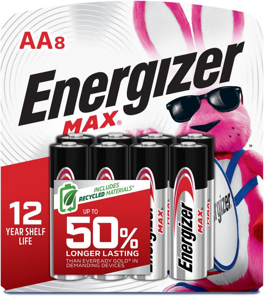Energizer AA Batteries, MAX Double AA Battery Alkaline, 4 Count
