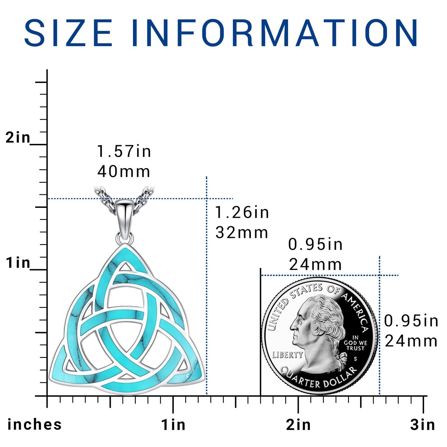 Turquoise Jewelry for Women Men 925 Sterling Silver Pendant Urn Necklaces for Ashes Picture Locket Necklace Thor Hammer Yggdrasil Virgen De Guadalupe St Michael Christopher Judas Witches Knot Necklace
