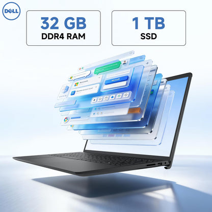 Dell 15 DC15250 Touchscreen Laptop, Intel Core i7-1355U(Up to 5.0 GHz), 15.6" FHD Anti Glare Screen, Intel UHD Graphics, 32 GB RAM, 1 TB SSD, Wi-Fi 6, Windows 11 Pro, Copilot-AI Chat, REDRAGON Mouse