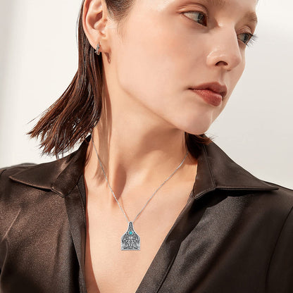 Western Cow Tag/Lightning Bolt/Bar Necklace 925 Sterling Silver Turquoise Necklaces for Women Western Jewelry Gifts for Women
