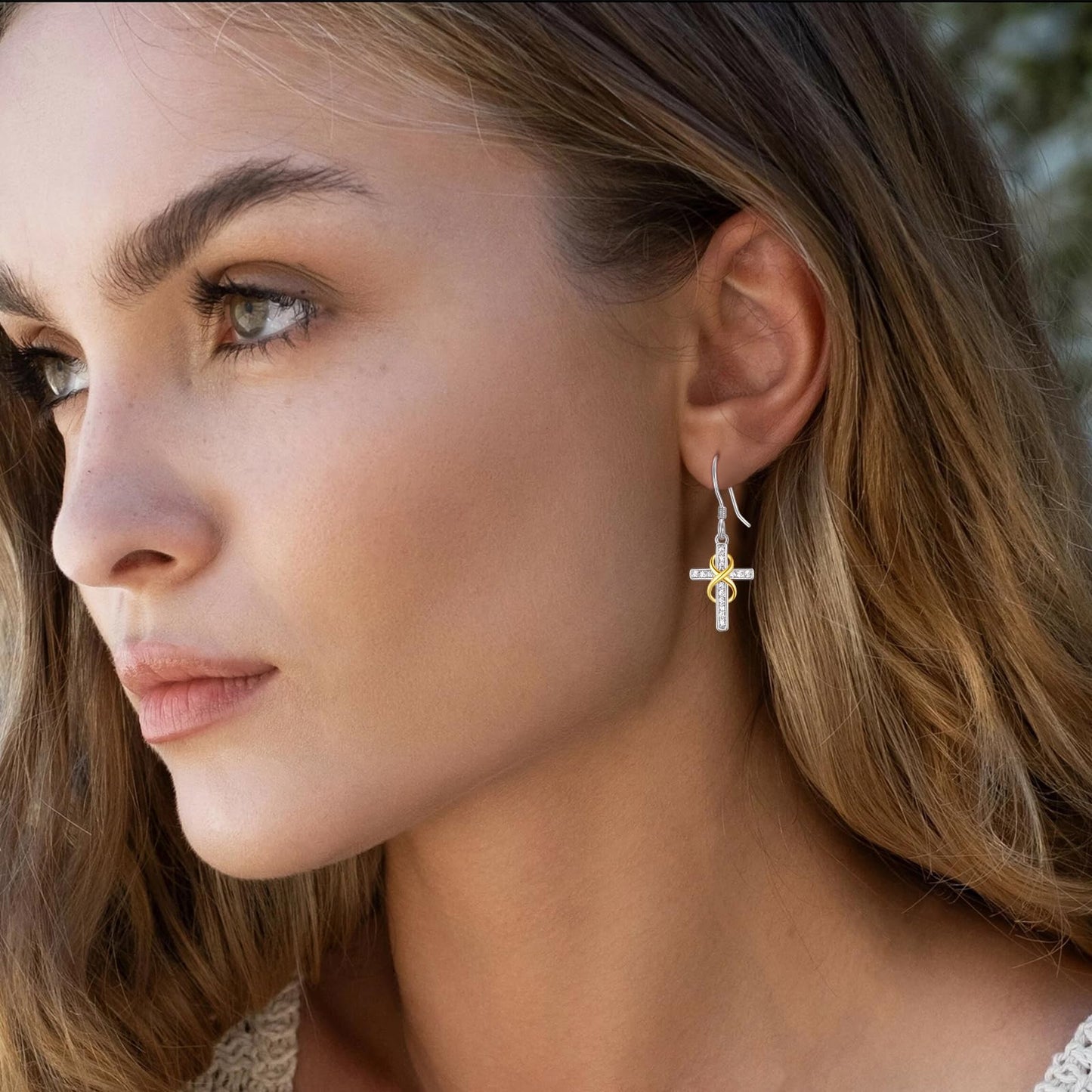 Dreamboat Sterling Silver Cross Earrings for Women Lever Back Dangle Earrings Faith Christian Confirmation Religious Jewelry for Mom