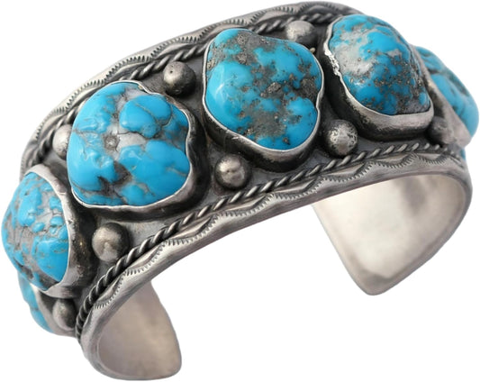 big mens cuff silver turquoise, Navajo cuff bracelet Kingman turquoise cuff, turquoise cuff bracelet silver, Native American pawn jewelry