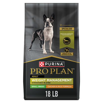 Purina Pro Plan Small Breed Dog Food Shredded Blend Chicken and Rice Formula With Guaranteed Live Probiotics - 34 lb. Bag
