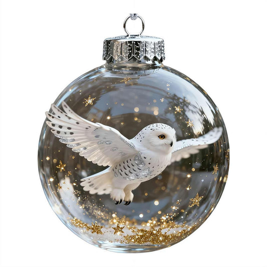 Nature’s Birds Crystal Glass Ornament, Hummingbird Christmas Tree Ornament, Clear Ball Christmas Decorations for Home, Memorial Gifts for Friends or Family