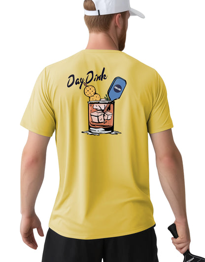 Pickleball Shirts for Men - UPF 50+ Quick Dry Performance Tee Short Sleeve T-Shirt for Pickleball Players