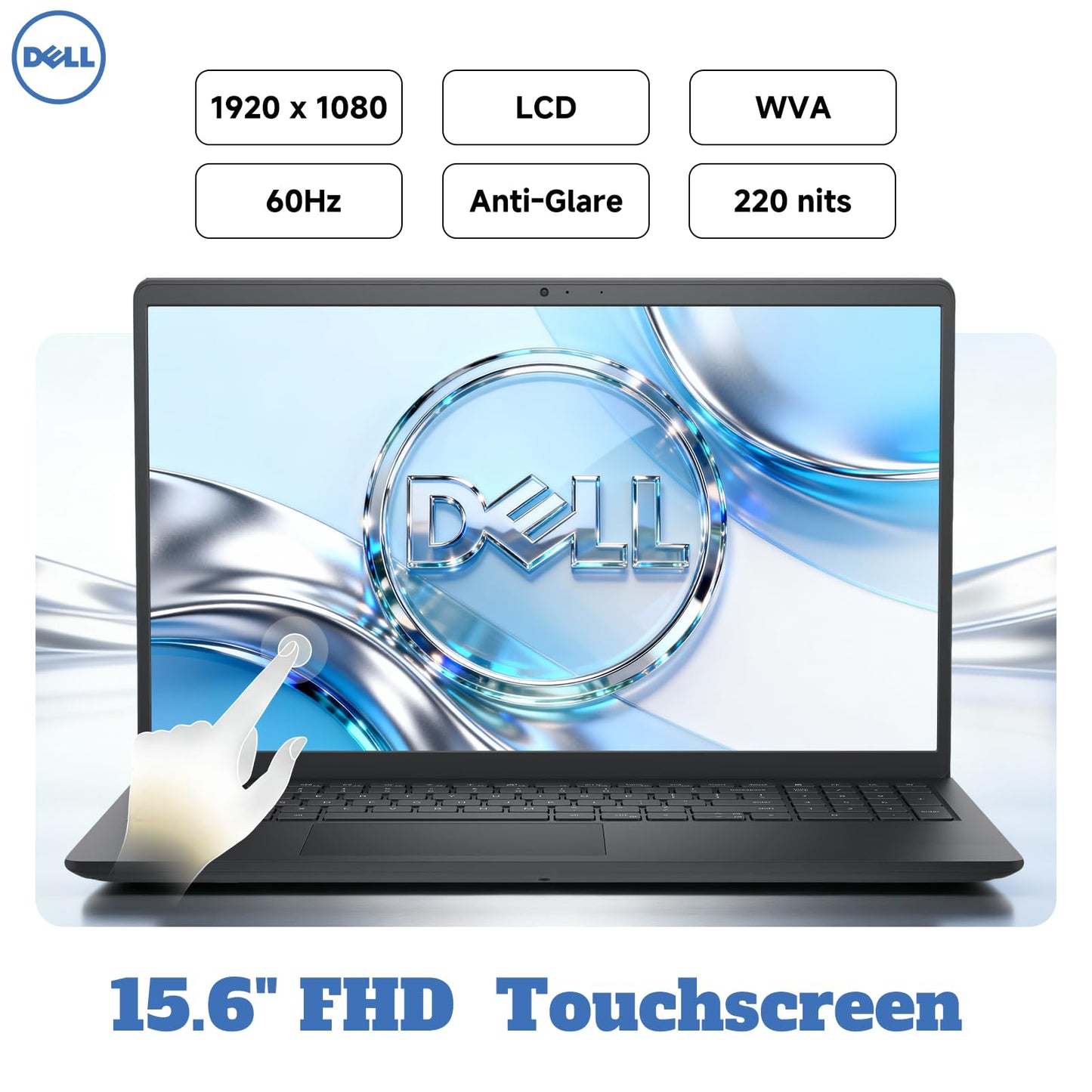 Dell 15 DC15250 Touchscreen Laptop, Intel Core i7-1355U(Up to 5.0 GHz), 15.6" FHD Anti Glare Screen, Intel UHD Graphics, 32 GB RAM, 1 TB SSD, Wi-Fi 6, Windows 11 Pro, Copilot-AI Chat, REDRAGON Mouse