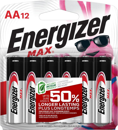 Energizer AA Batteries, MAX Double AA Battery Alkaline, 4 Count