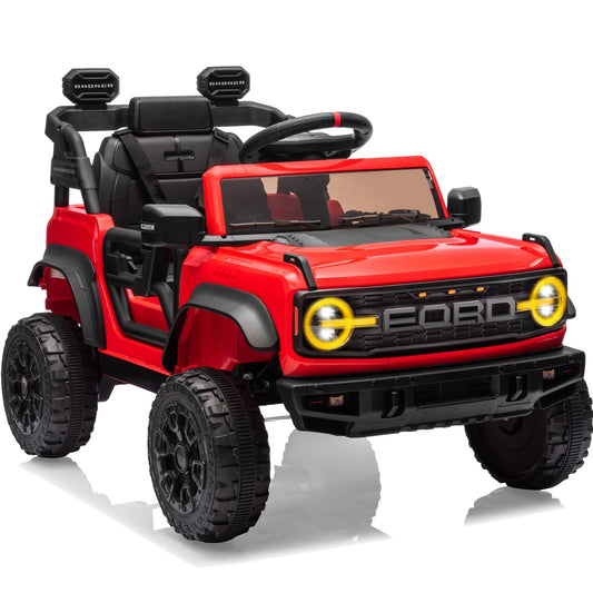 First Ride On 24V Ride on Toys for Big Kids, Licensed Ford Bronco Raptor 2 Seater Ride on Cars with Remote Control, Ride on Truck w/ 4-Wheeler Suspension, 3 Speeds, Led Lights, Bluetooth (24V, Pink) | First Ride On, 24V, for Big Kids, 2 Seater, with Remot