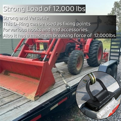 12000lbs Heavy Duty Removable D Ring Stake Pocket tie Down for Utility Trailers and Flatbeds Equipped with Stake Pockets Stake Pocket D-Rings
