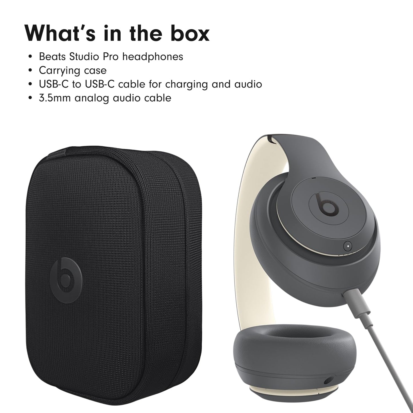 Beats Studio Pro - Premium Wireless Over-Ear Headphones- Up to 40-Hour Battery Life, Active Noise Cancelling, USB-C Lossless Audio, Apple & Android Compatible - Black