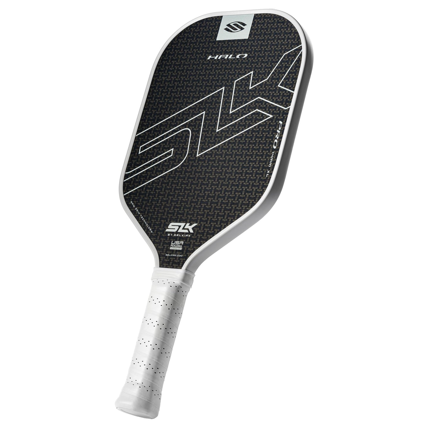 Selkirk Sport SLK Halo Raw Carbon Fiber Pickleball Paddle | Designed in The USA | Choose The T700 Raw Carbon Fiber Power, 18k Ultraweave Control, or Aramid Fiber Linkweave Thermoformed Pro