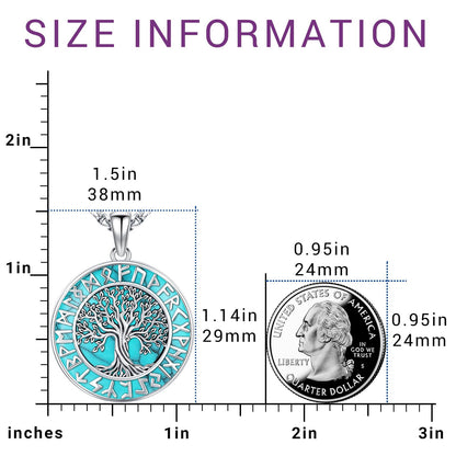 Turquoise Jewelry for Women Men 925 Sterling Silver Pendant Urn Necklaces for Ashes Picture Locket Necklace Thor Hammer Yggdrasil Virgen De Guadalupe St Michael Christopher Judas Witches Knot Necklace