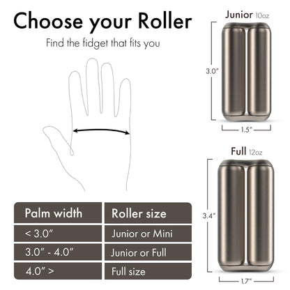 ONO Roller - Handheld Fidget Toy for Adults | Help Relieve Stress, Anxiety, Tension | Promotes Focus, Clarity | Compact, Portable Design (Junior Size/ABS Plastic, Purple)