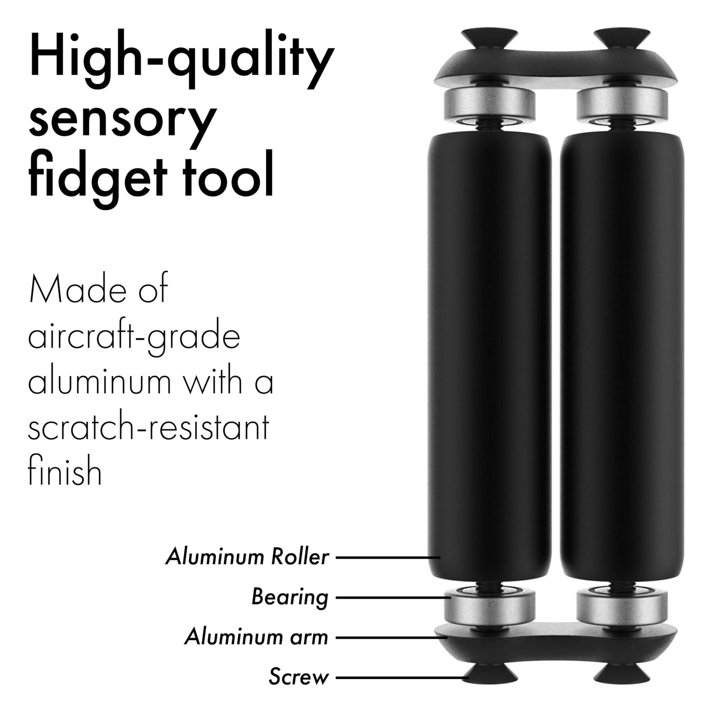 ONO Roller - Handheld Fidget Toy for Adults | Help Relieve Stress, Anxiety, Tension | Promotes Focus, Clarity | Compact, Portable Design (Junior Size/ABS Plastic, Purple)