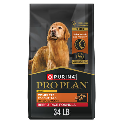 Purina Pro Plan Complete Essentials Shredded Blend Salmon and Rice Dog Food Dry Formula with Probiotics for Dogs - 33 lb. Bag