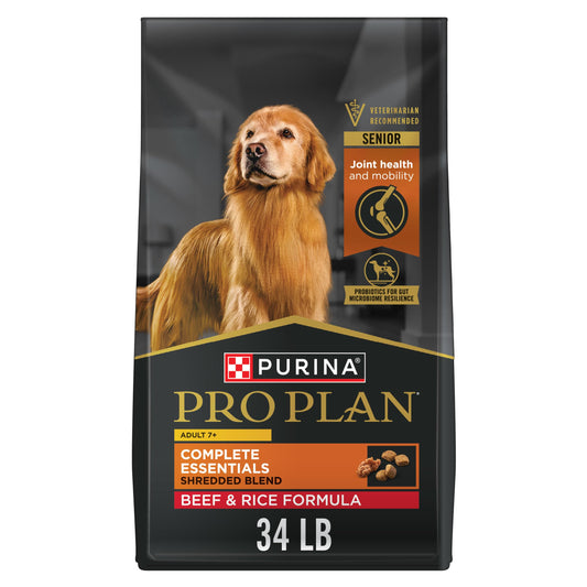 Purina Pro Plan Complete Essentials Shredded Blend Salmon and Rice Dog Food Dry Formula with Probiotics for Dogs - 33 lb. Bag