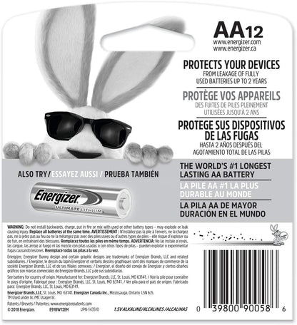 Energizer AA Batteries, MAX Double AA Battery Alkaline, 4 Count