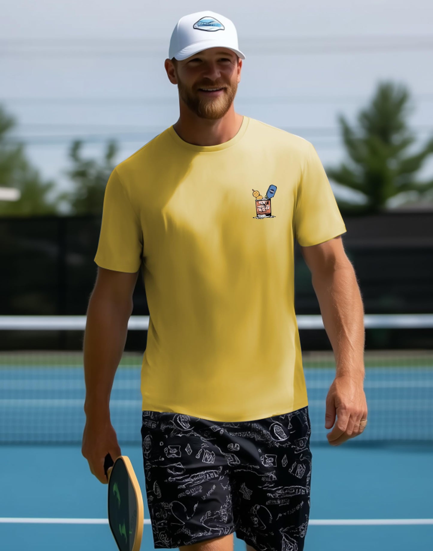 Pickleball Shirts for Men - UPF 50+ Quick Dry Performance Tee Short Sleeve T-Shirt for Pickleball Players